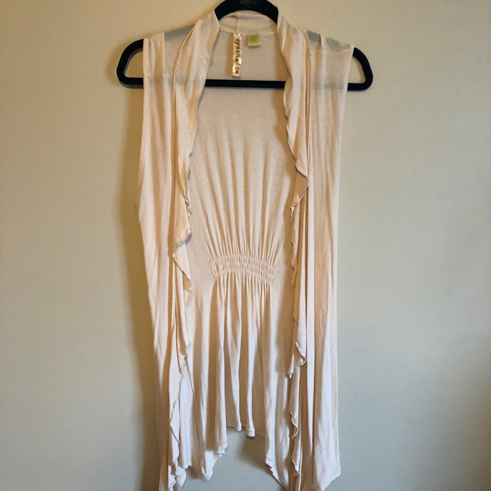 Target Peach Cream Ruffle Tank Top Vest S